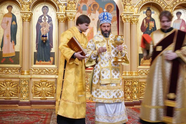 Archbishop Jovan of Ohrid officiates feast day’s Liturgy at Novodevichy Monastery in St. Petersburg